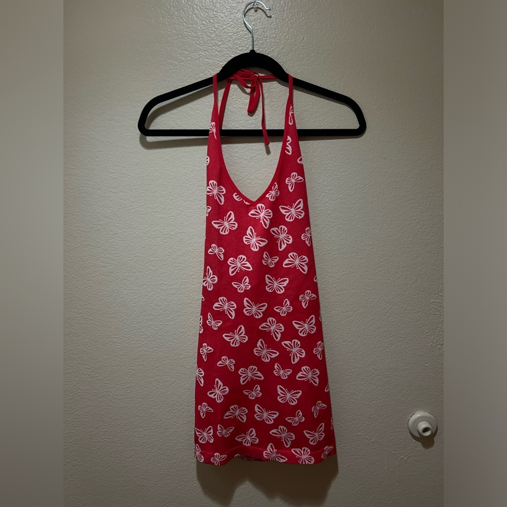 Cute red butterfly dress